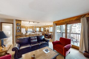 TV, fireplace, DVD player, books