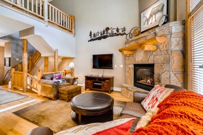 Televisio, takka, DVD-soitin