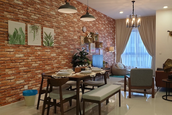 Audrey 2BR Apartment - Essential Travelers Only | Living area | LED TV