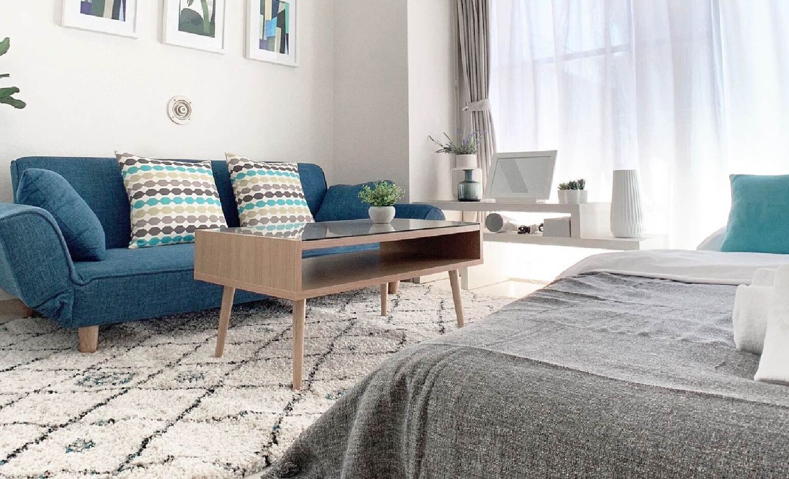 Estúdio, sacada (504) | Área de estar