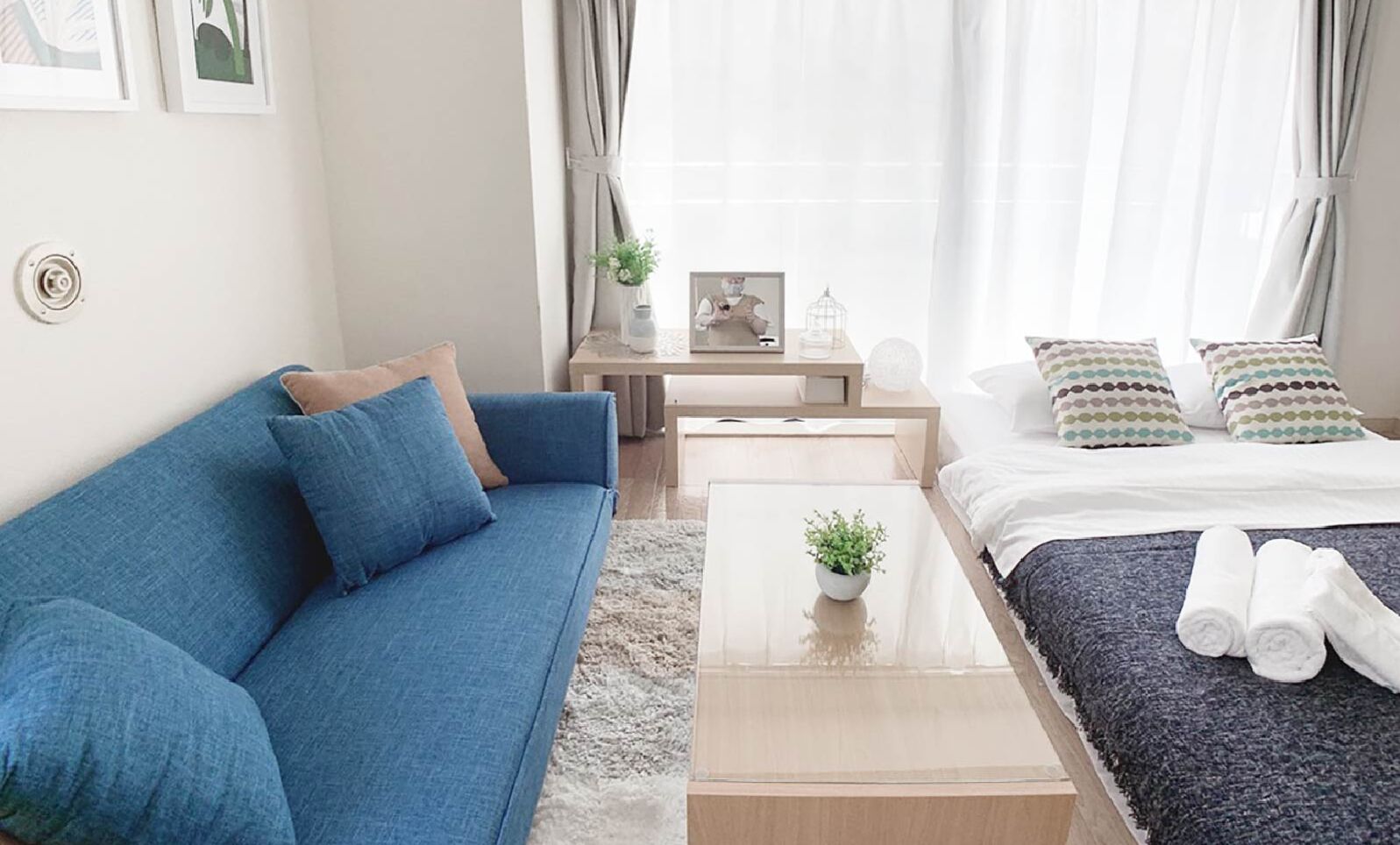 Estúdio, sacada (404) | Área de estar