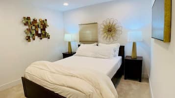 2 bedrooms, iron/ironing board, travel crib, WiFi