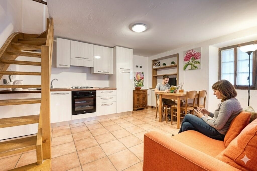 Apartment, 1 Bedroom (Ronco 1) | Living area | TV