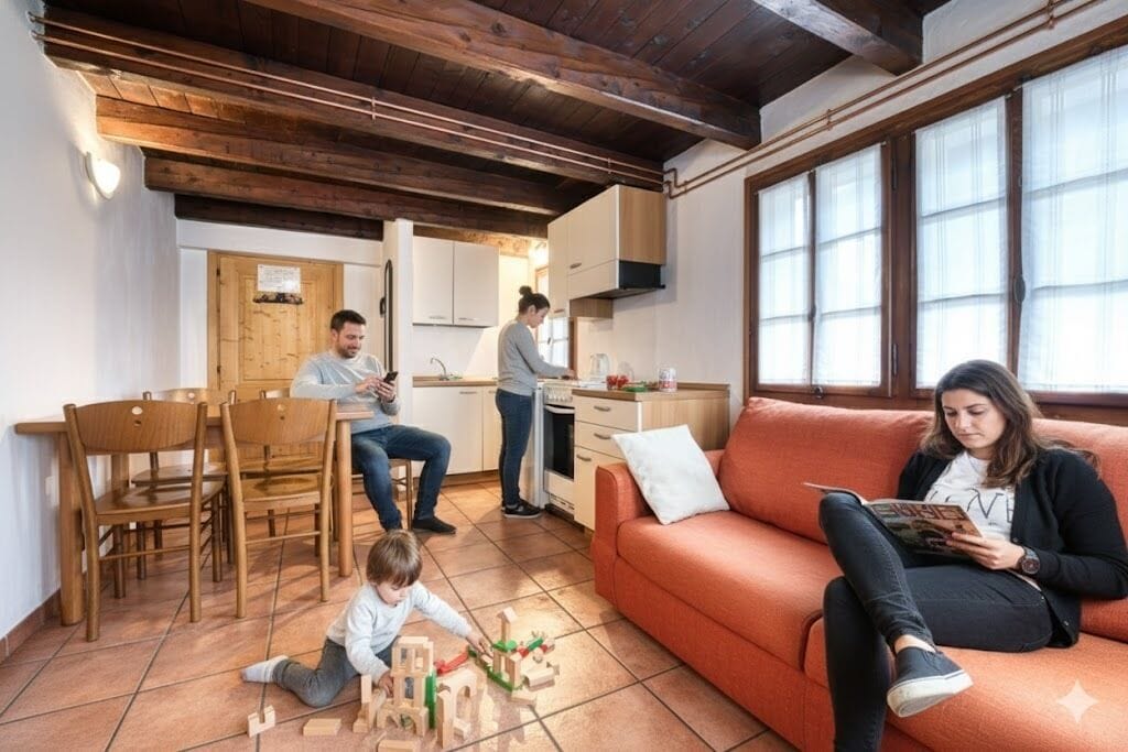 Apartment, 2 Bedrooms (Ronco 4) | Living area | TV