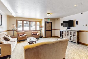 TV, fireplace, DVD player