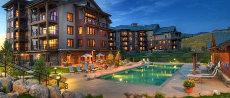 A heated pool