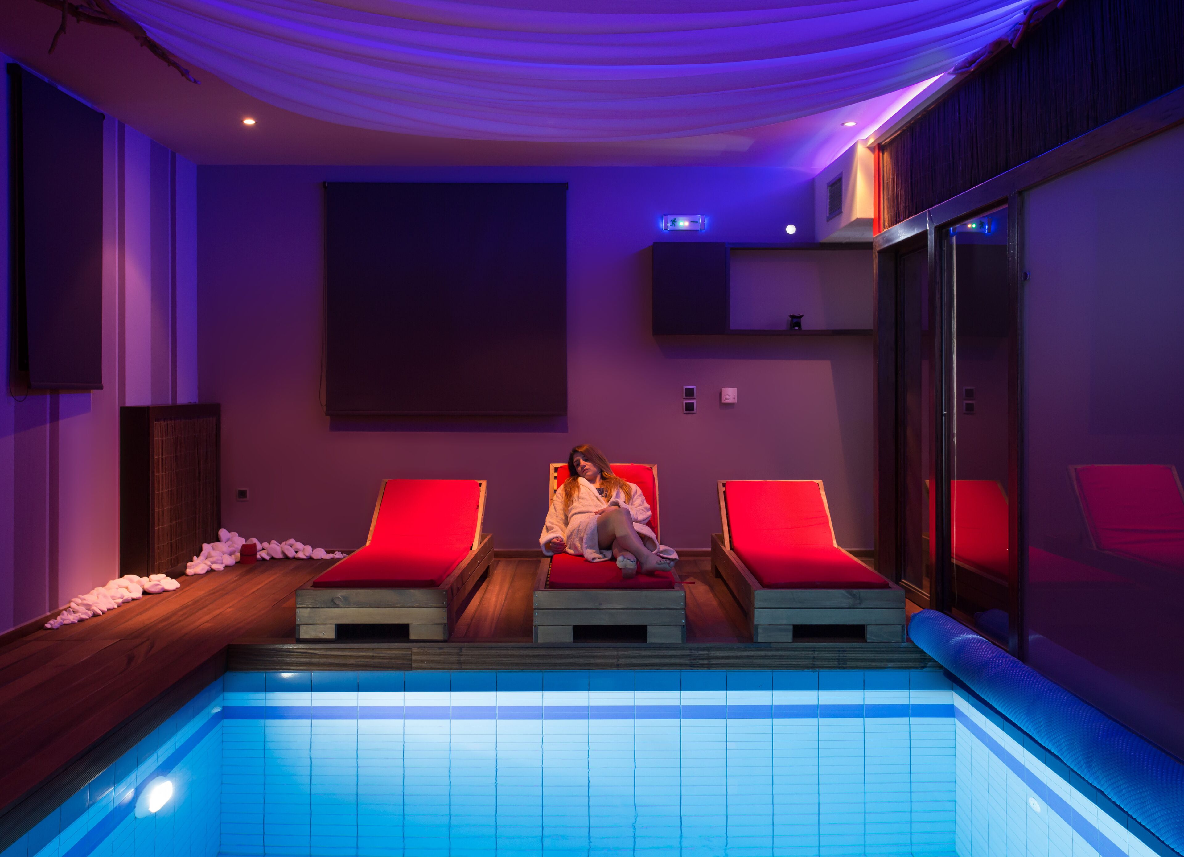 Indoor pool, a heated pool