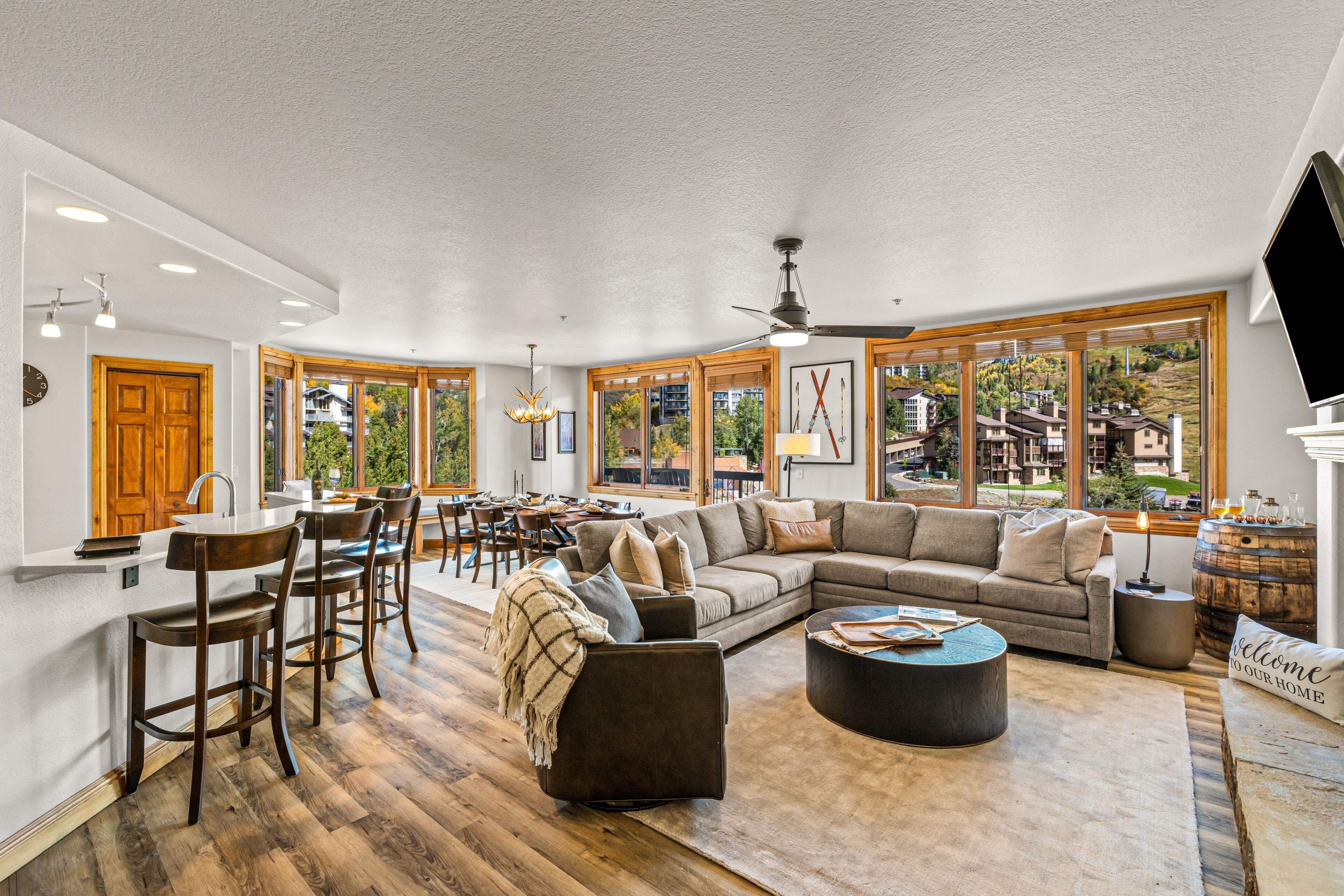 TV, fireplace, stereo