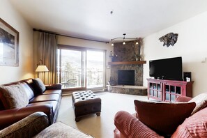 TV, fireplace, DVD player