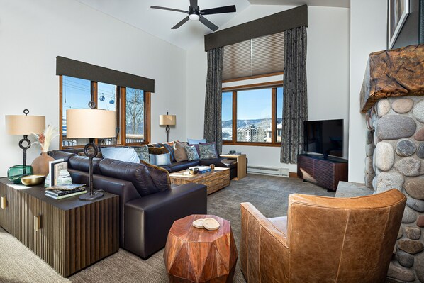 TV, fireplace, DVD player