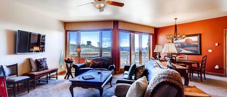 TV, fireplace, DVD player