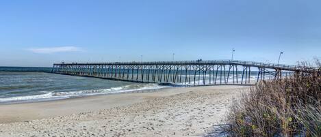 Beach nearby, sun loungers