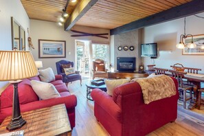 TV, fireplace, DVD player