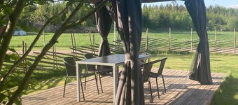 Charming wooden house with own rowing boat