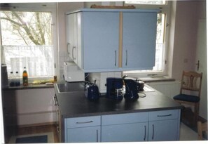 Kühlschrank, Mikrowelle, Herdplatte, Geschirrspüler