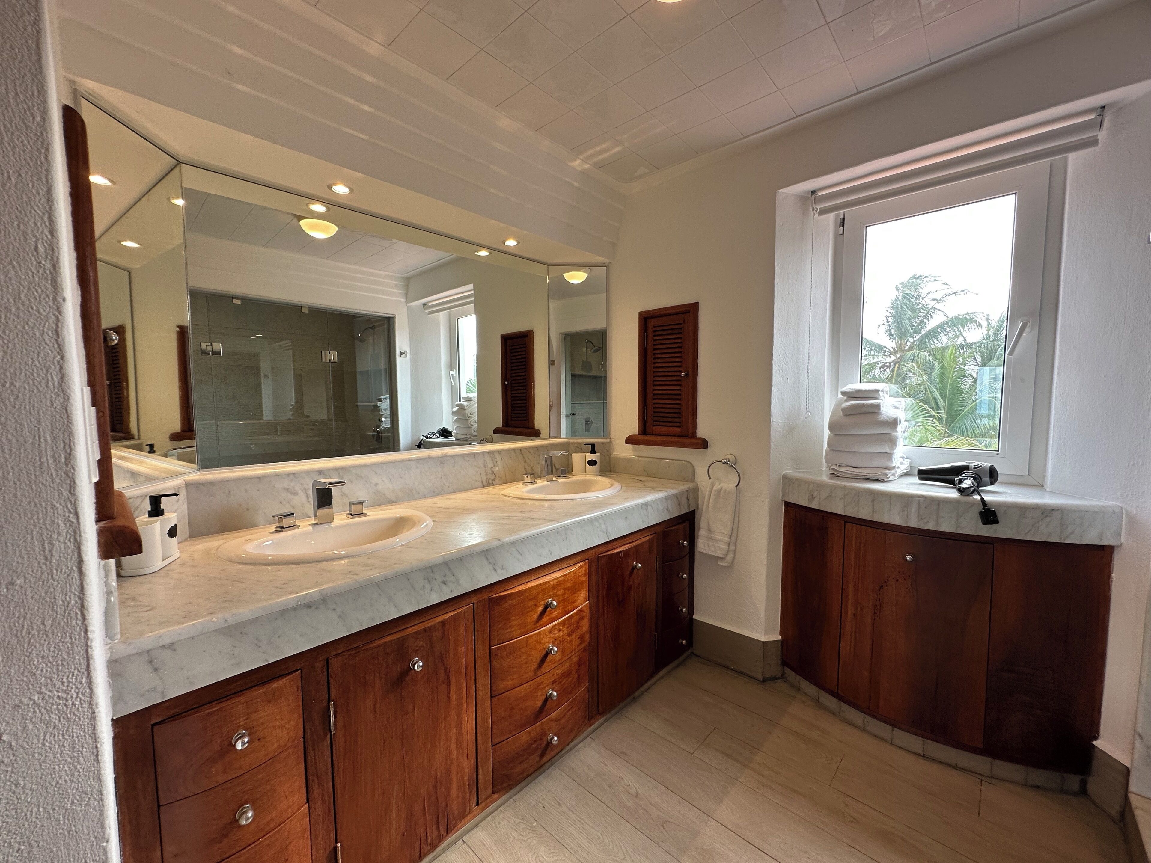 exclusive studio, ocean view, annex building | bathroom | shower, free toiletries, hair dryer, towels