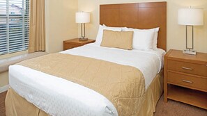 2 bedrooms, in-room safe, iron/ironing board, WiFi