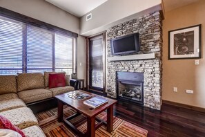 TV, fireplace, DVD player