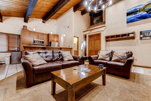 Televisio, takka, kirjoja