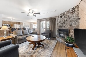 TV, fireplace, DVD player