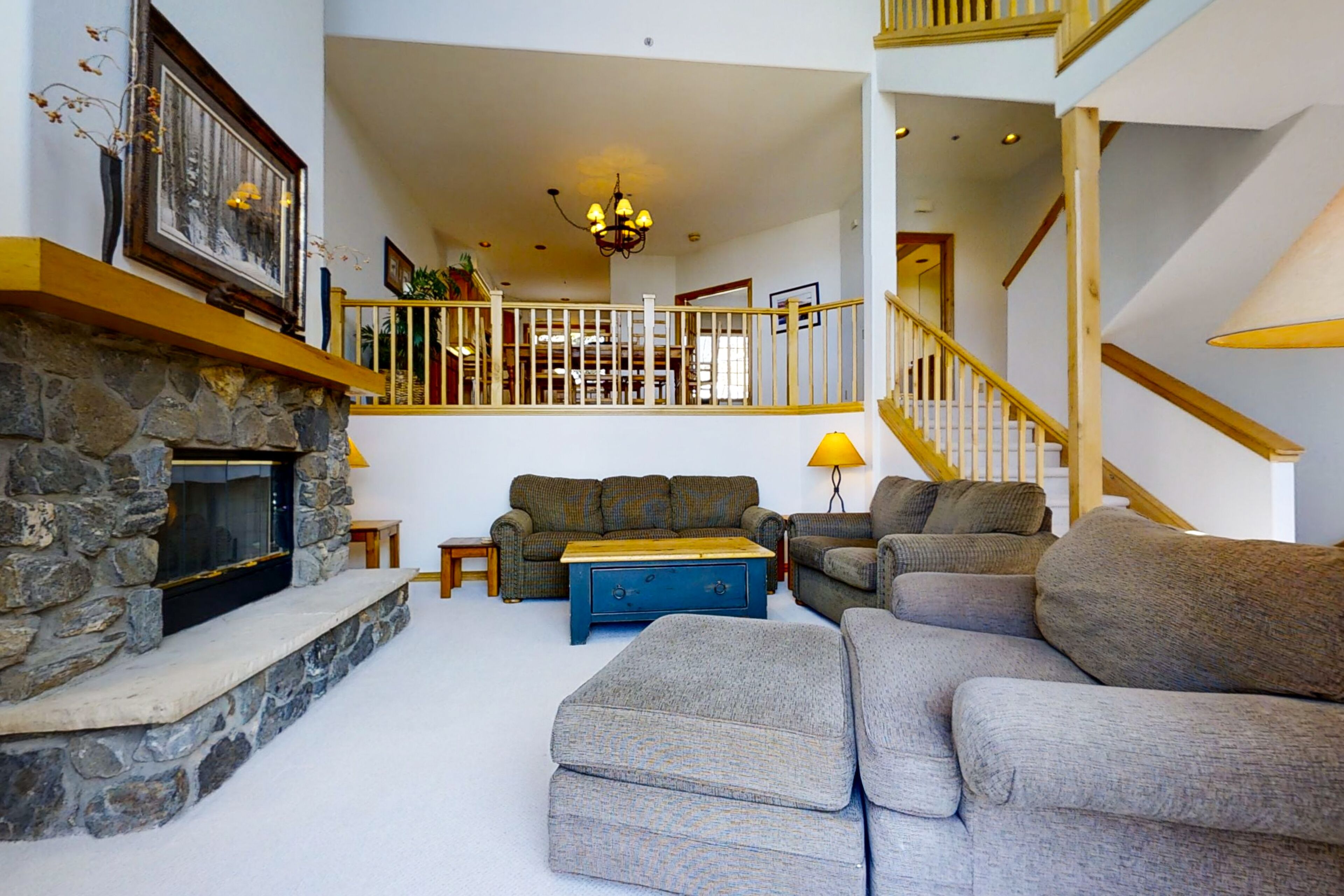 TV, fireplace, DVD player, stereo