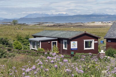 Private holiday lodge with fabulous views "over the sea to Skye"