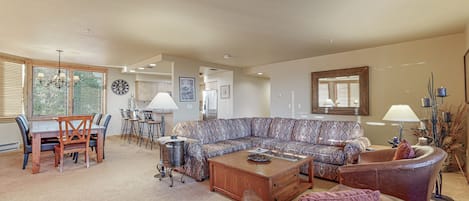 TV, fireplace, DVD player