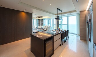 Ocean Around Suite I, J (Mipo Harbor View) | Private kitchen | Fridge, microwave, oven, stovetop
