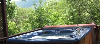 Mountain cabin/hot tub/fireplace/Game room/Pet Friendly/long term rental.