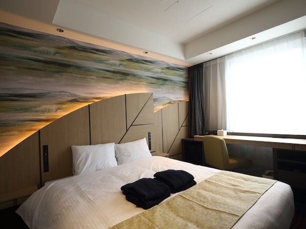 Double Room | Premium bedding, in-room safe, desk, laptop workspace - Hotel Torifito Hakata Gion (Fukuoka)