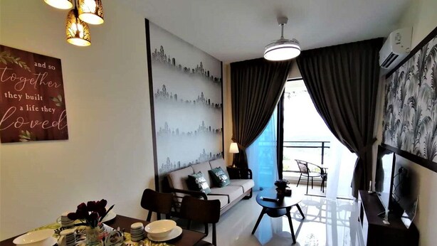 Apartemen, 2 kamar tidur (1F 3406) | Ruang keluarga
