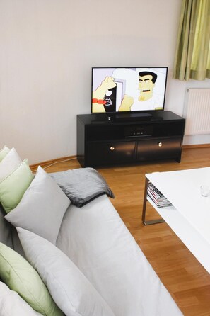 Fernseher, DVD-Player, Stereoanlage