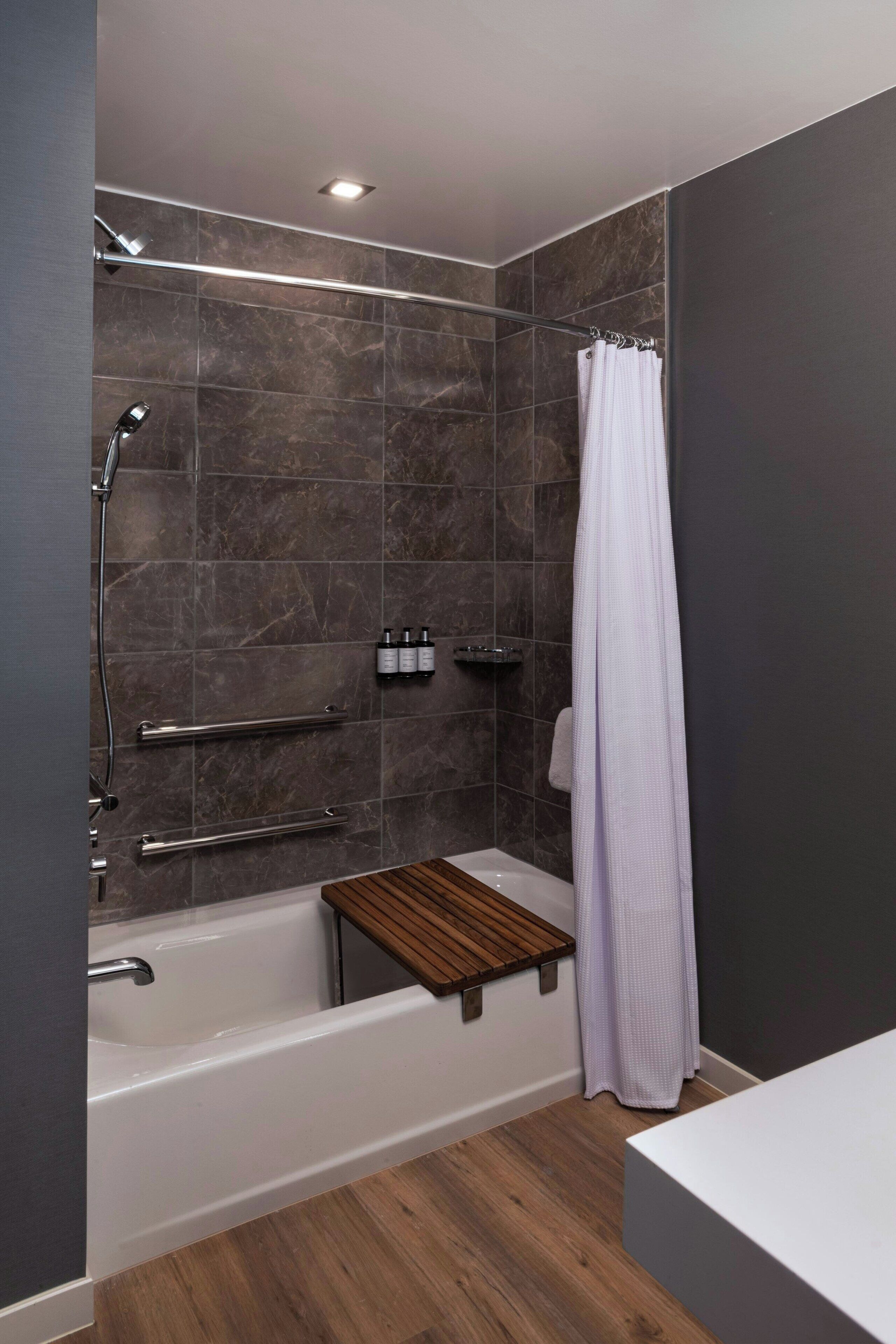 shower, free toiletries, hair dryer, bathrobes