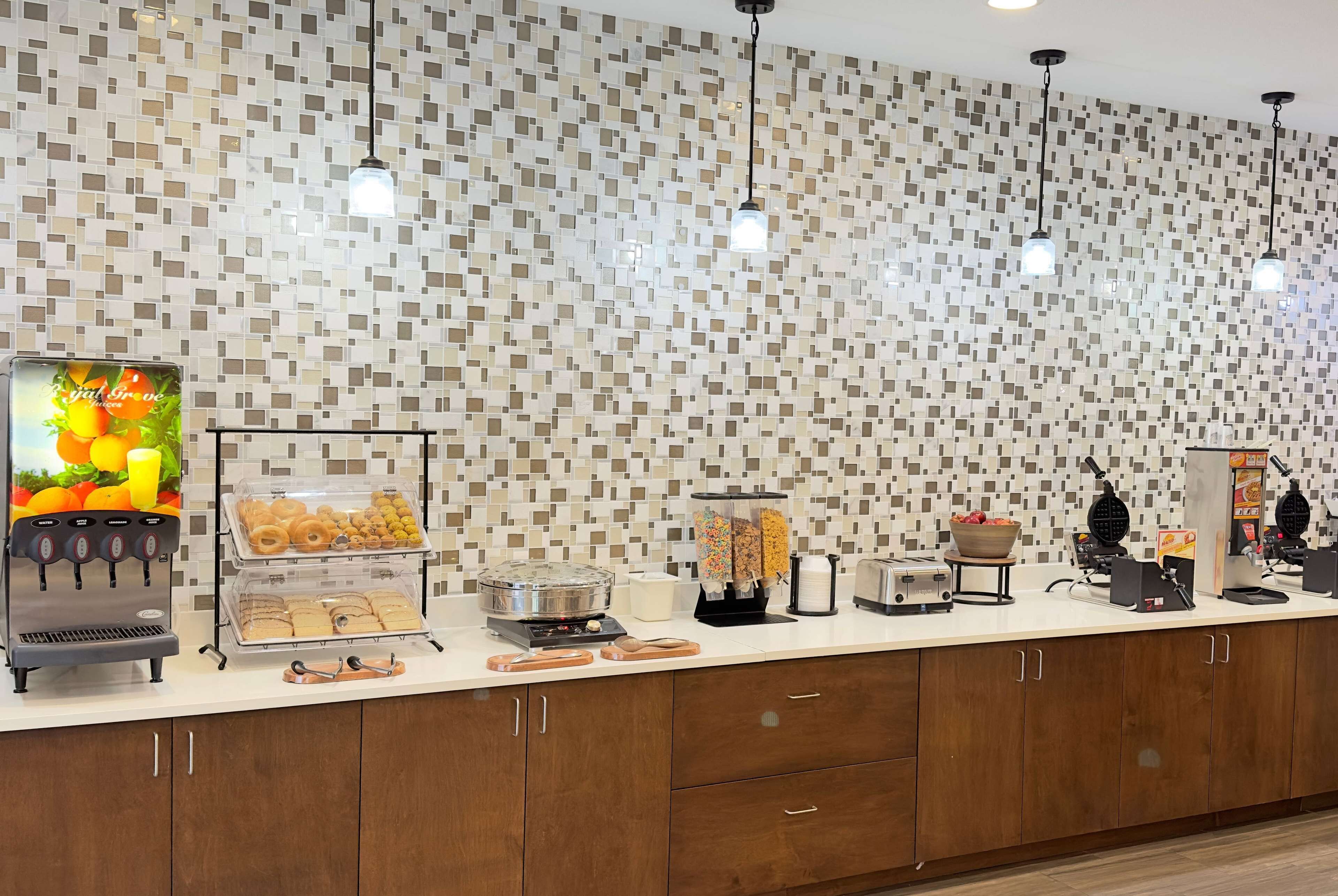 Free daily self-service breakfast 