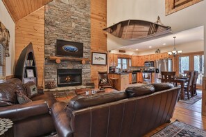 TV, fireplace, DVD player