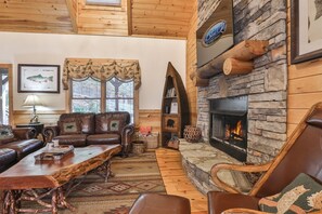 TV, fireplace, DVD player