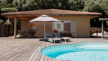 Een verwarmd zwembad