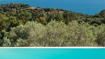 Een verwarmd zwembad