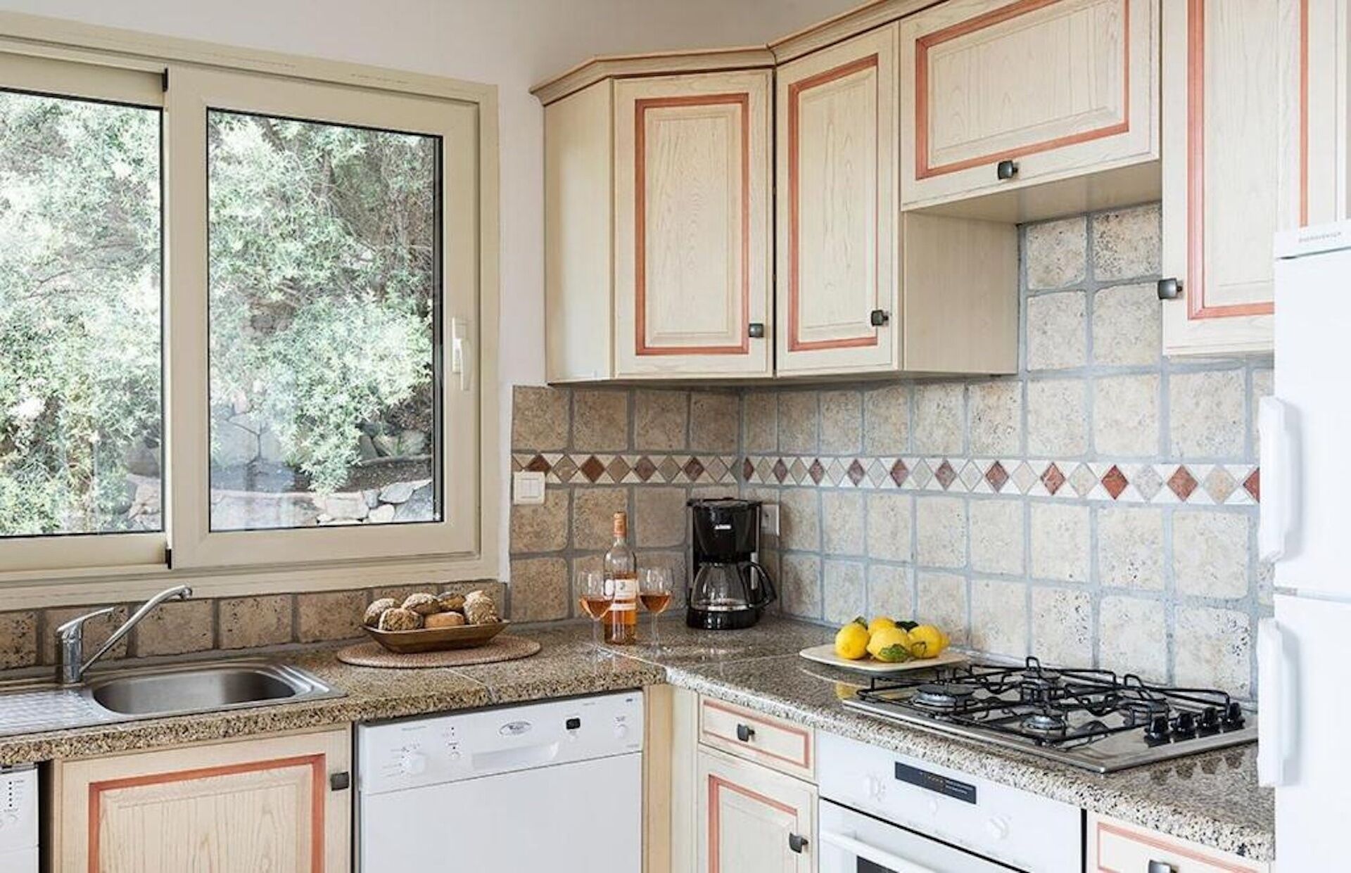 Réfrigérateur, micro-ondes, plaque de cuisson, lave-vaisselle