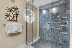 Hair dryer, towels