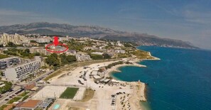 Aerial view - Spacious studio with balcony, close to the Znjan beach (Split)