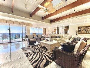 Smart TV, fireplace, DVD player, books