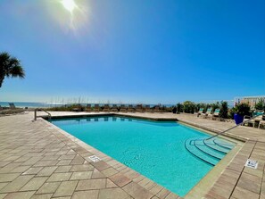 A heated pool