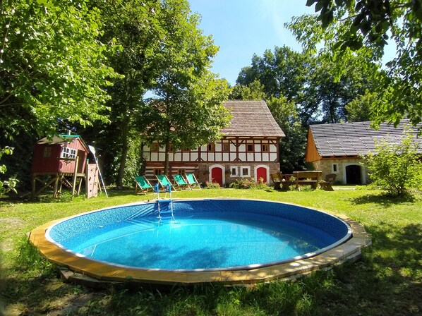 Outdoor pool - Kingfisher Cottage 1818 Free sauna (Pielgrzymka)