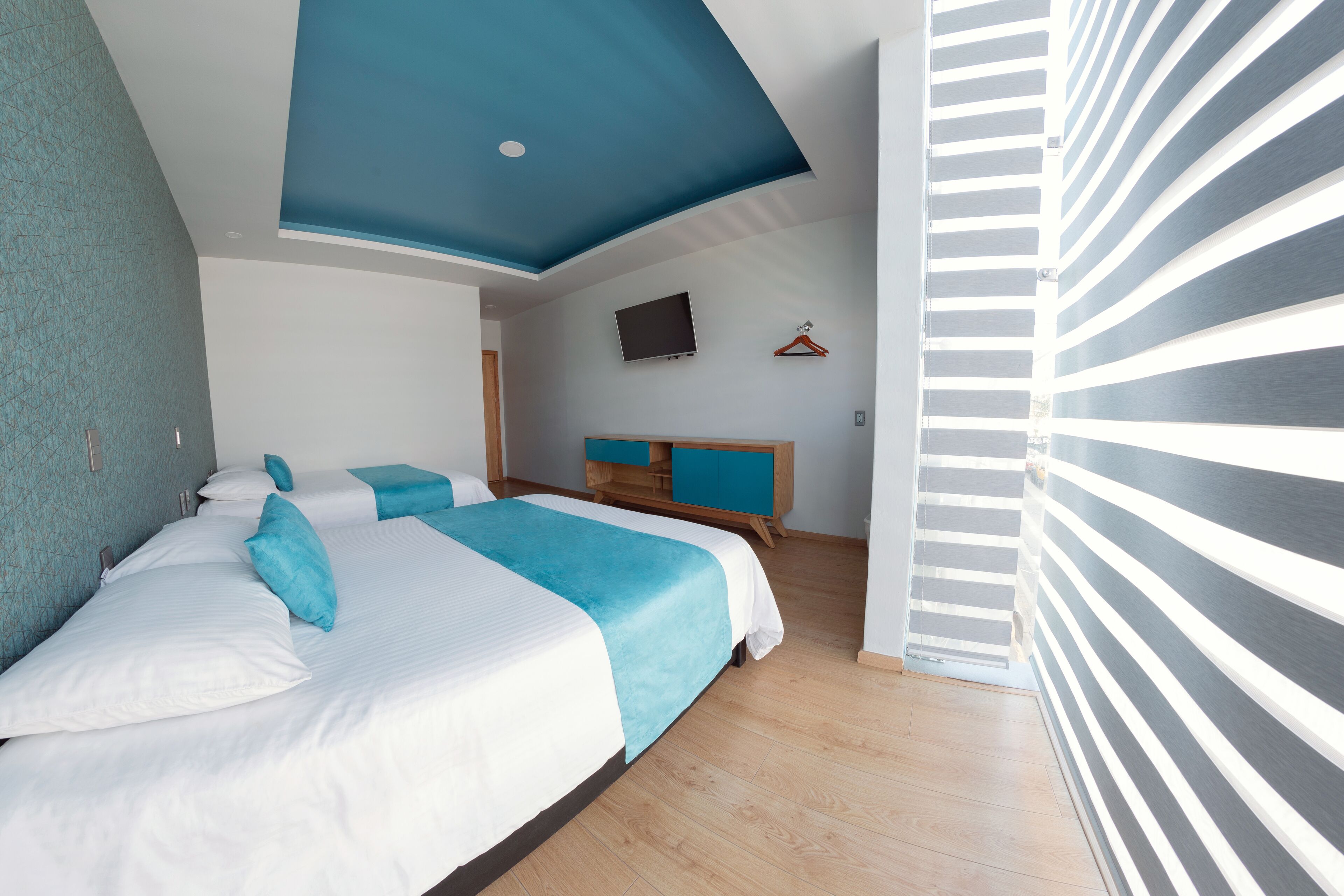 premium bedding, select comfort beds, individually decorated, desk