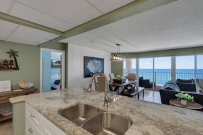 Condo (Long  Beach Resort Tower II 1001(3/3)) | Private kitchen | Fridge, microwave, dishwasher, coffee/tea maker - Long Beach Resort by iTrip Panama City Beach (Panama City Beach)