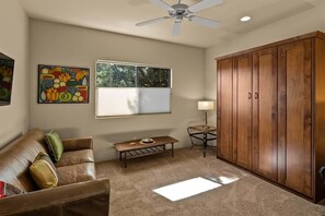 TV, fireplace, offices