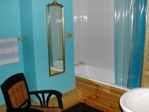 Bathtub, soap, toilet paper