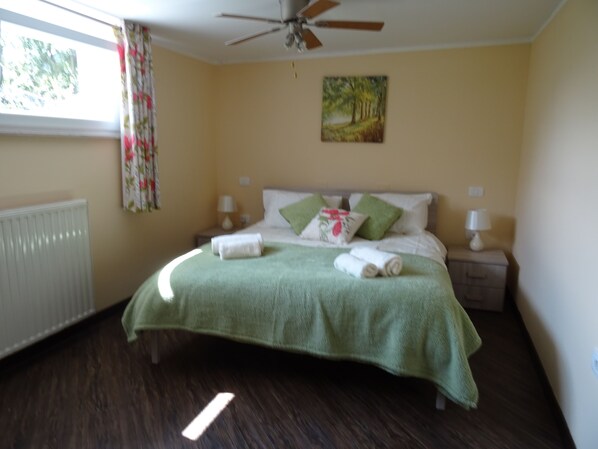 2 bedrooms, iron/ironing board, travel crib, WiFi