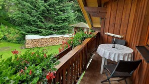 Outdoor dining - Apartment for 2 persons approx. 58 qm in Bayerisch Eisenstein, Bavaria (Bavarian Forest) (Bayerisch Eisenstein)